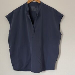 Figs Rafaela Oversized Sleeveless Scrub Top Women XL Blue